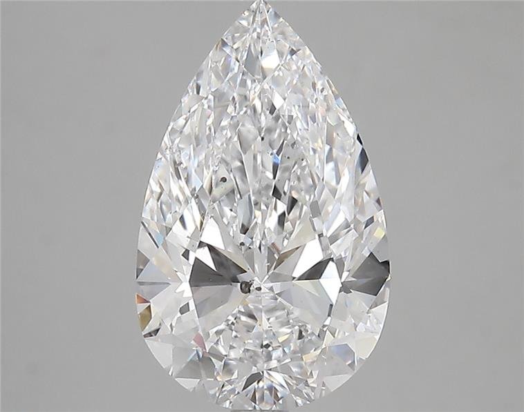 3.30ct D SI2 Rare Carat Ideal Cut Pear Diamond