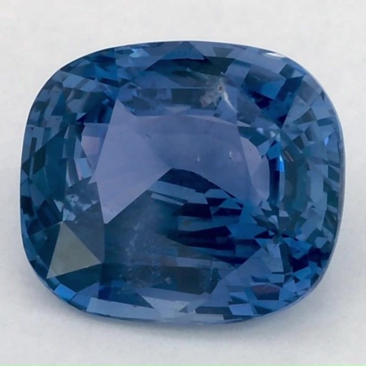 4.06 Carat Blue Cushion Sapphire