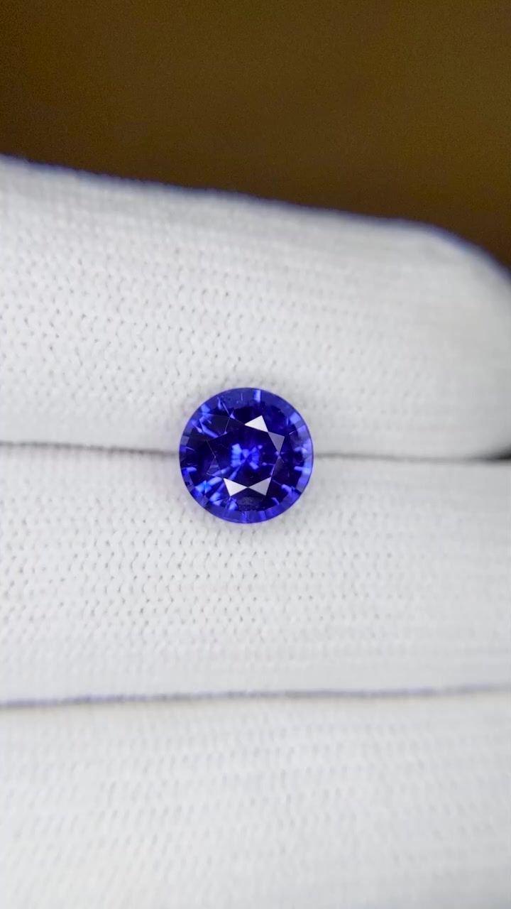 2.91 Carat Blue Round Sapphire