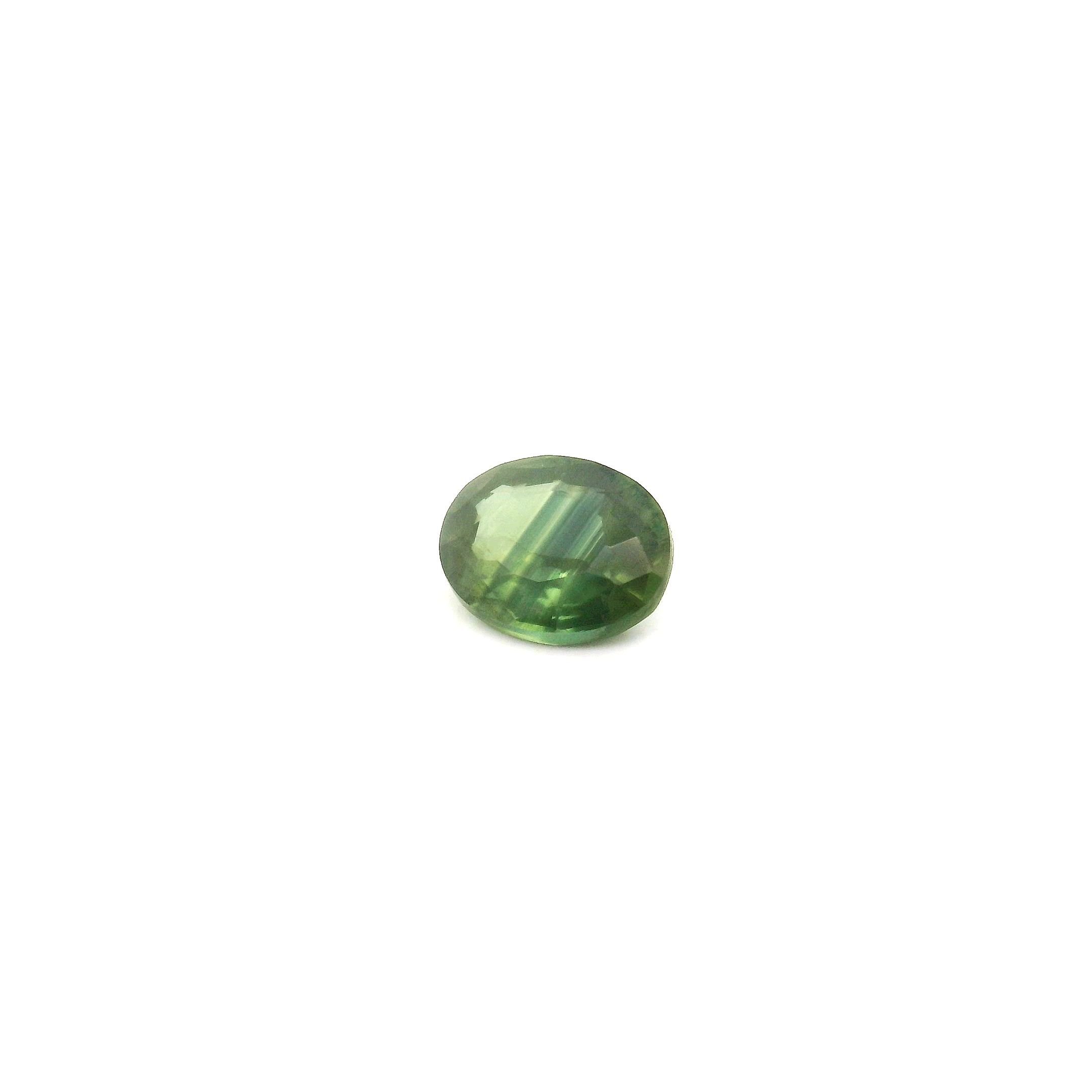 0.39 Carat Green Oval Sapphire