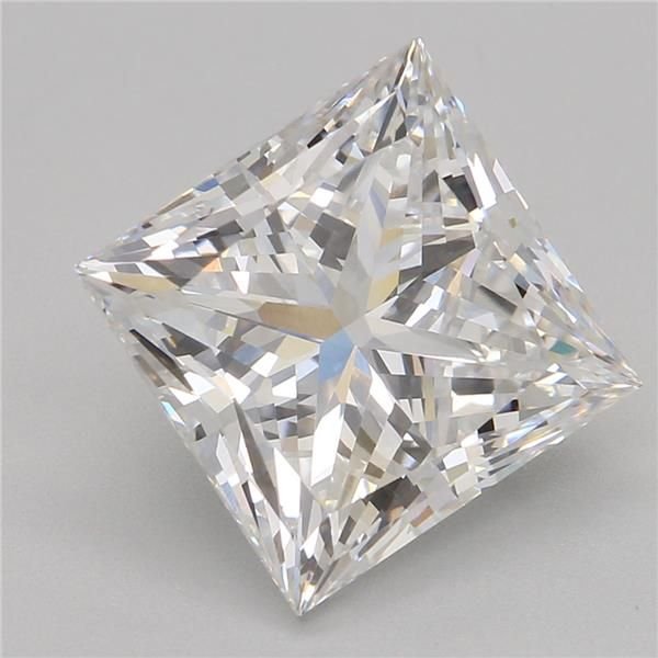 3.09ct E VVS2 Rare Carat Ideal Cut Princess Lab Grown Diamond