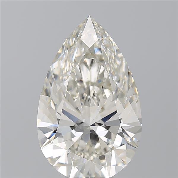 5.66ct H VS2 Rare Carat Ideal Cut Pear Lab Grown Diamond