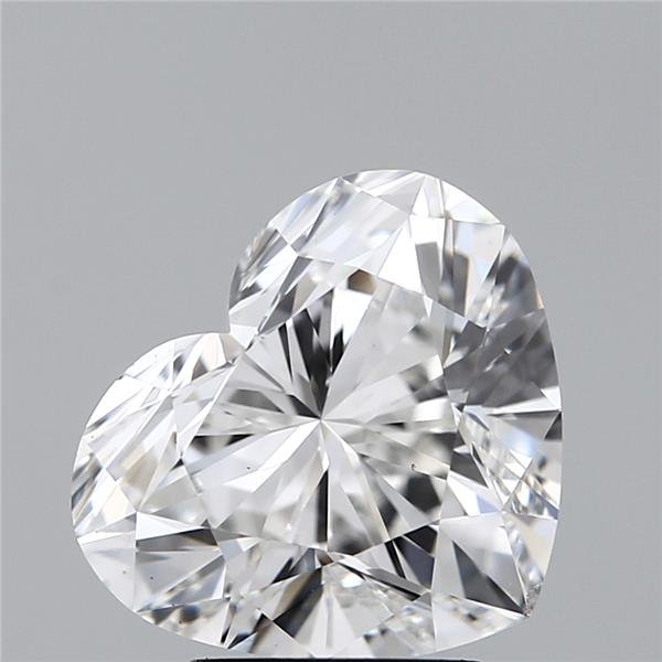 4.00ct F VS2 Rare Carat Ideal Cut Heart Lab Grown Diamond