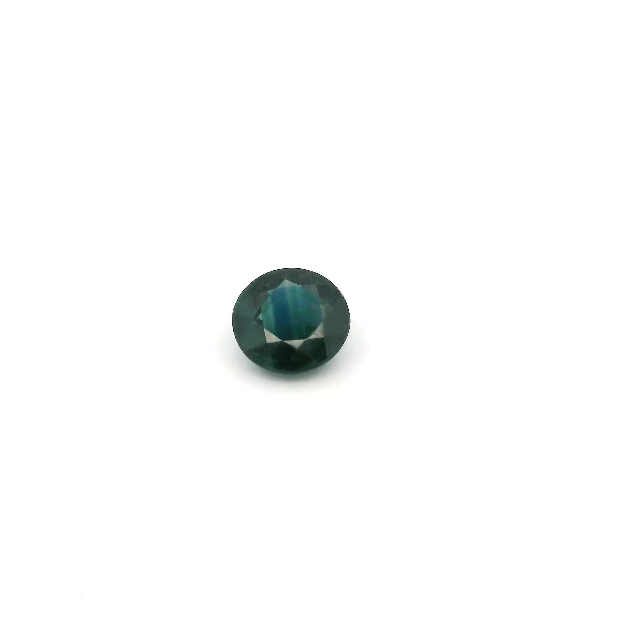 0.48 Carat Deep Blue Round Sapphire
