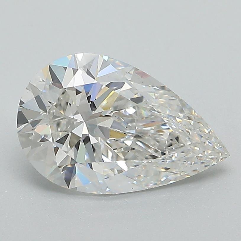 1.59ct F VS1 Rare Carat Ideal Cut Pear Lab Grown Diamond