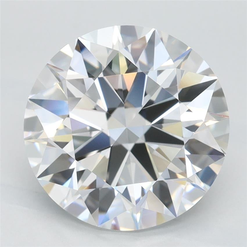 3.18ct E FL Rare Carat Ideal Cut Round Lab Grown Diamond