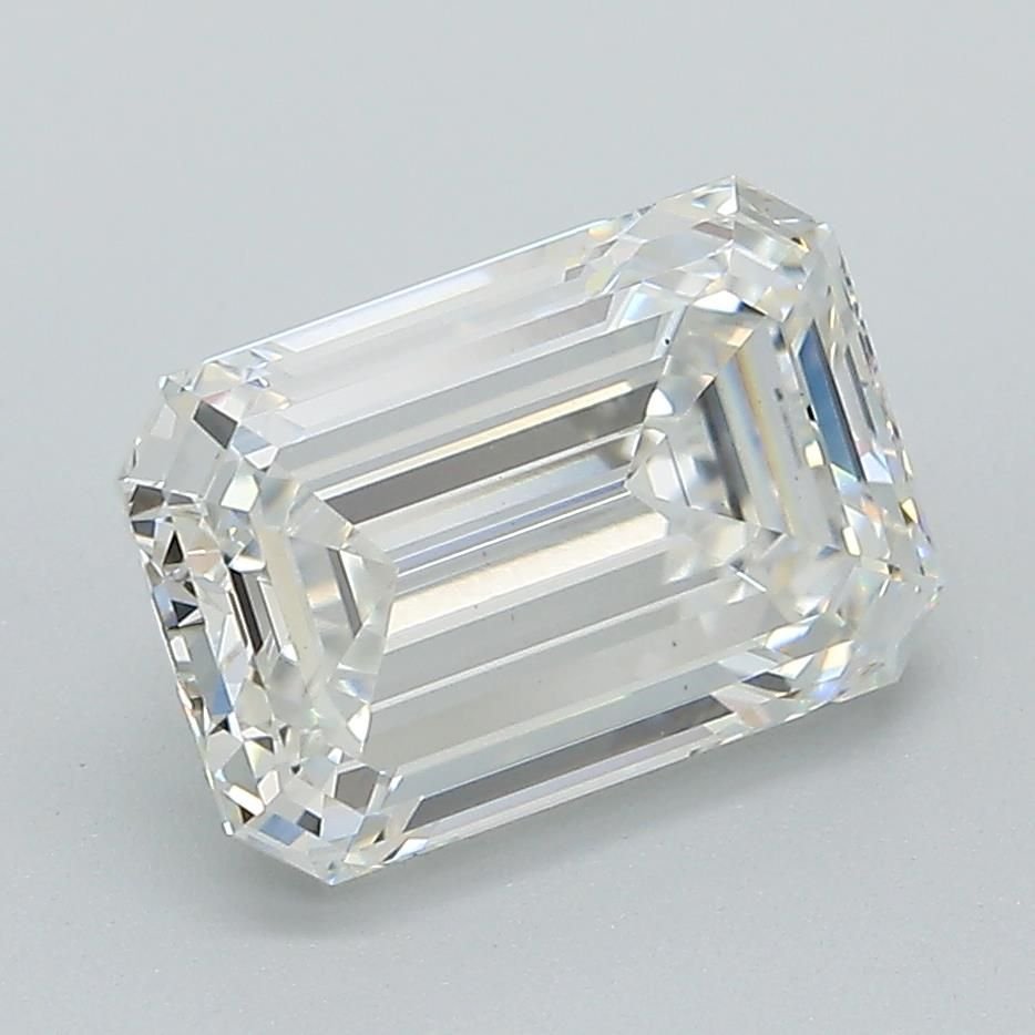 3.06ct G VS1 Rare Carat Ideal Cut Emerald Lab Grown Diamond