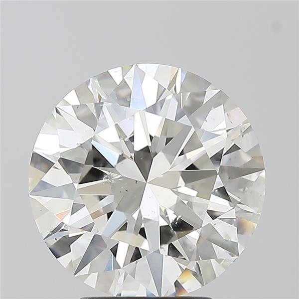 3.52ct J SI2 Rare Carat Ideal Cut Round Diamond