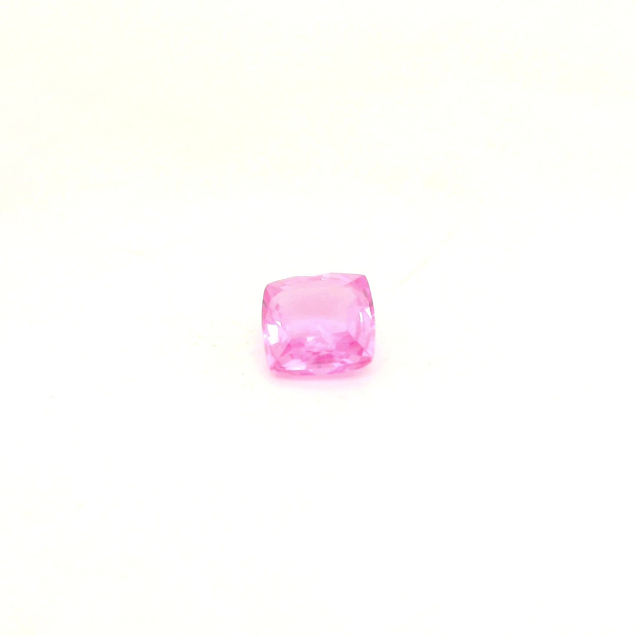 0.54 Carat Pink Cushion Sapphire