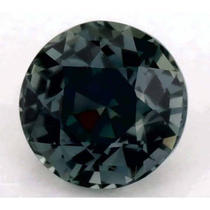1.08 Carat Green Round Sapphire