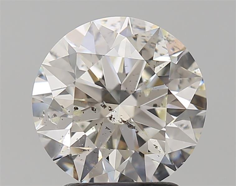 2.18ct J SI2 Rare Carat Ideal Cut Round Diamond