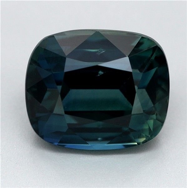 2.52 Carat Teal Cushion Sapphire