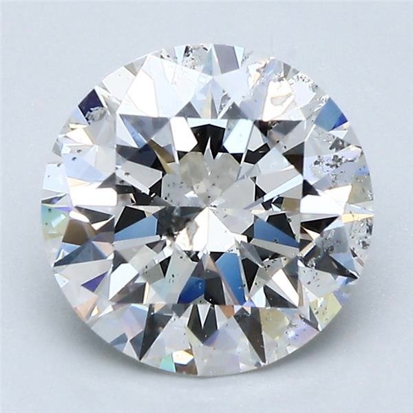 2.51ct G SI2 Rare Carat Ideal Cut Round Diamond