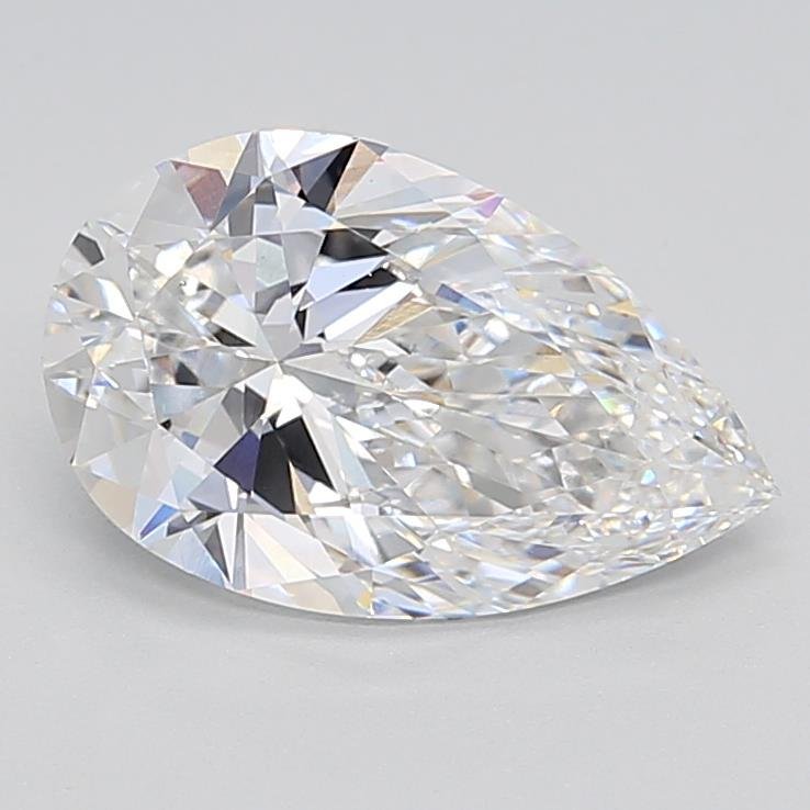 3.03ct F VS1 Rare Carat Ideal Cut Pear Lab Grown Diamond