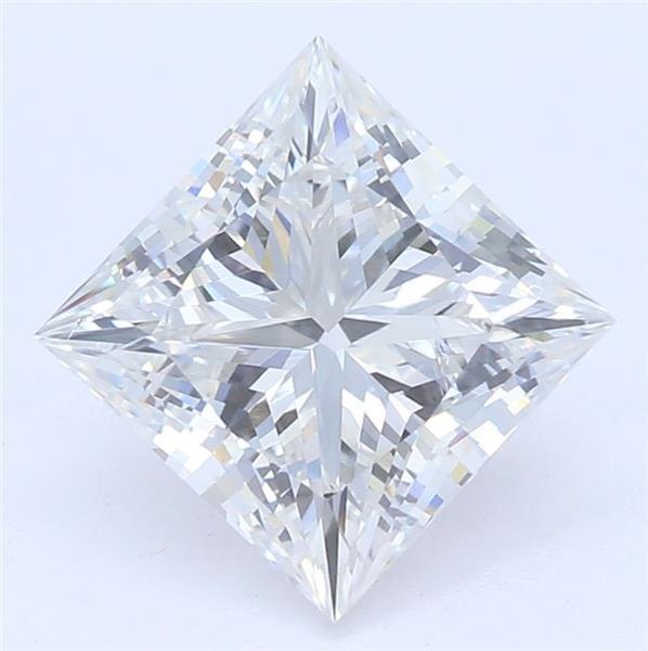 1.67ct F VS2 Rare Carat Ideal Cut Princess Lab Grown Diamond