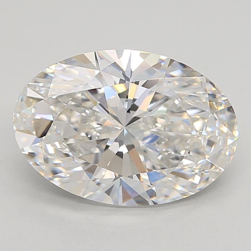 5.20ct F VVS2 Rare Carat Ideal Cut Oval Lab Grown Diamond