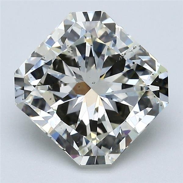 3.04ct K SI1 Rare Carat Ideal Cut Radiant Diamond