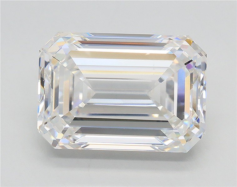 6.02ct F VS1 Rare Carat Ideal Cut Emerald Lab Grown Diamond