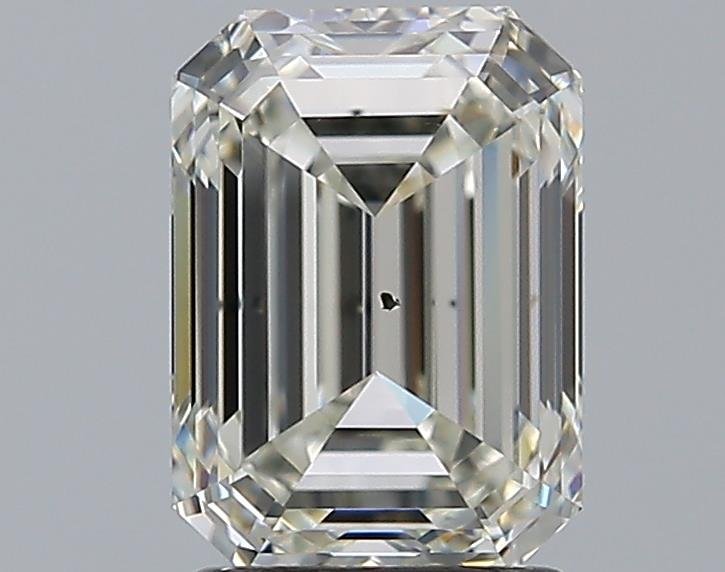 2.21ct J SI1 Rare Carat Ideal Cut Emerald Diamond