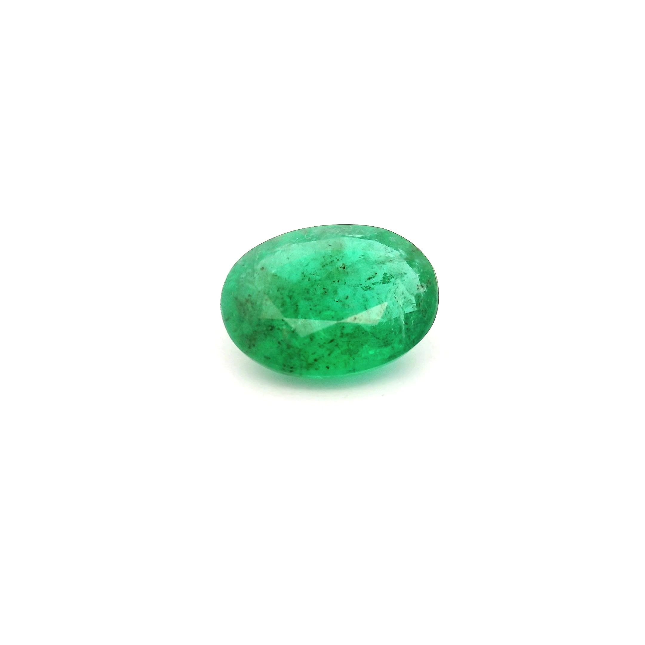 1.30 Carat Intense Green Oval Emerald