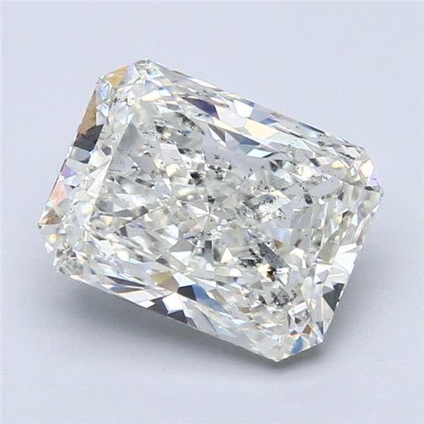 3.98ct J SI2 Rare Carat Ideal Cut Radiant Diamond