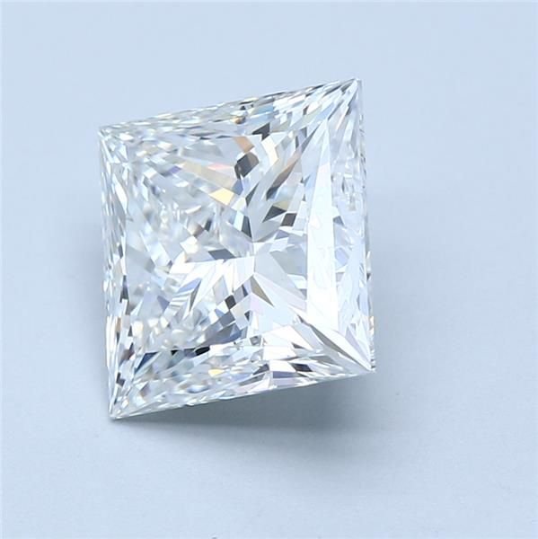 3.23ct F VS1 Rare Carat Ideal Cut Princess Lab Grown Diamond