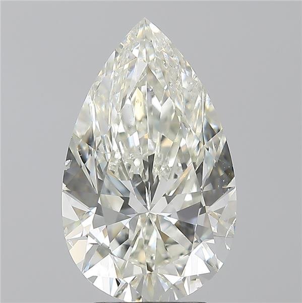 4.04ct J SI2 Rare Carat Ideal Cut Pear Diamond