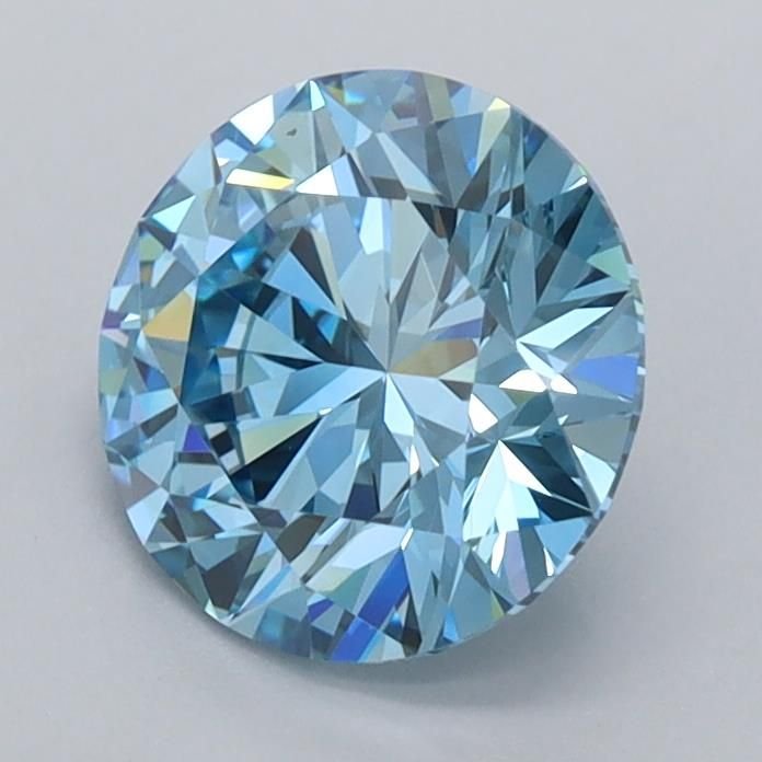 1.51 Ct. Fancy Vivid Blue Round Lab Diamond