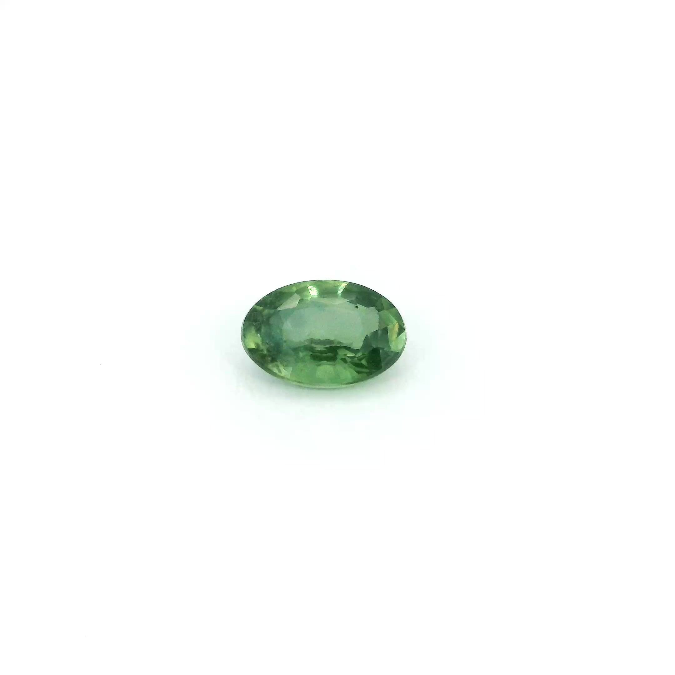 0.63 Carat Green Oval Sapphire