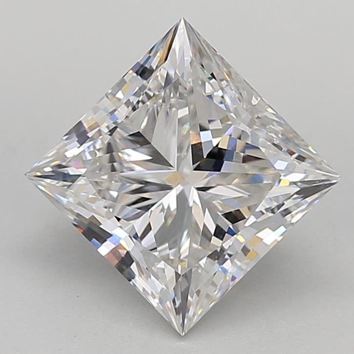 4.00ct F VS1 Rare Carat Ideal Cut Princess Lab Grown Diamond