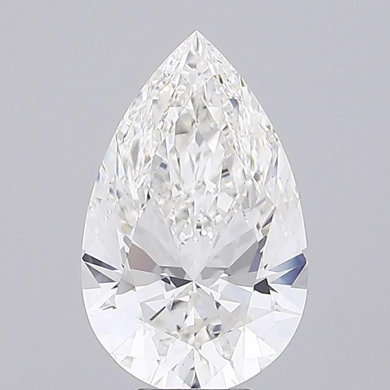 7.09ct F VS2 Rare Carat Ideal Cut Pear Lab Grown Diamond