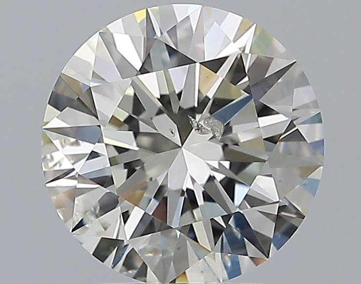 2.51ct K SI2 Rare Carat Ideal Cut Round Diamond