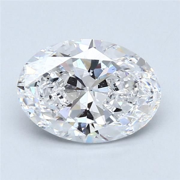 2.00ct D SI1 Rare Carat Ideal Cut Oval Diamond