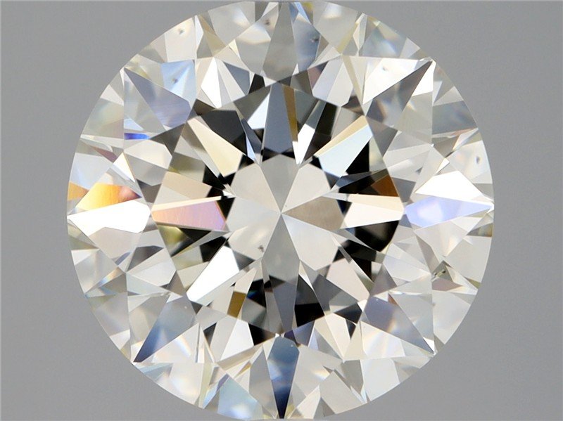 3.02ct K VS2 Rare Carat Ideal Cut Round Diamond