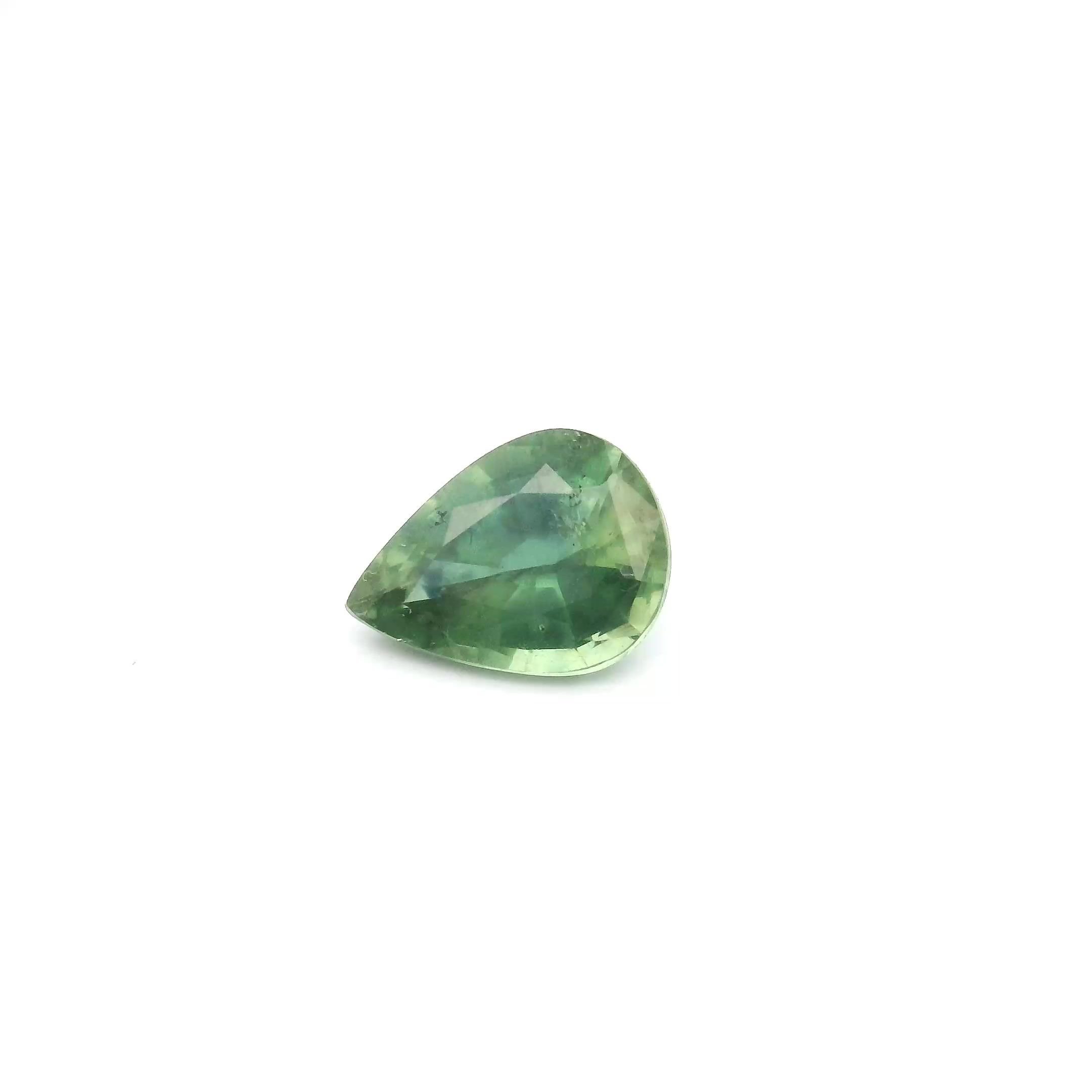 1.19 Carat Light Green Pear Sapphire