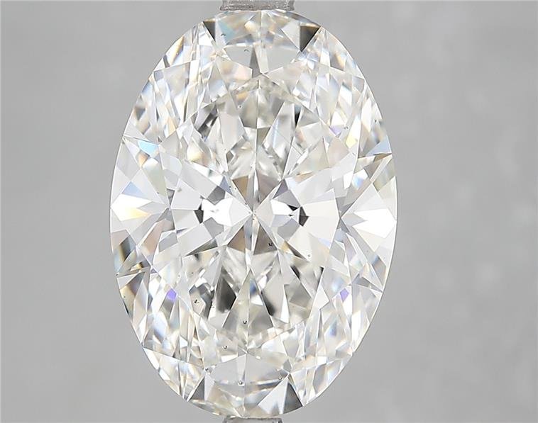 5.09ct H VS2 Rare Carat Ideal Cut Oval Lab Grown Diamond