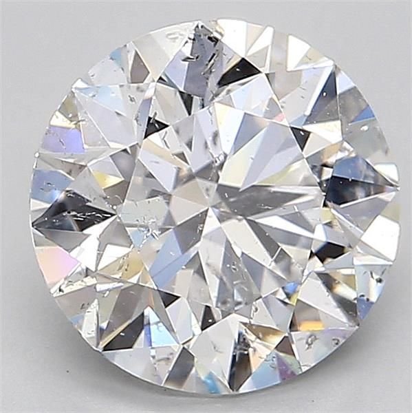 3.01ct E SI2 Rare Carat Ideal Cut Round Diamond