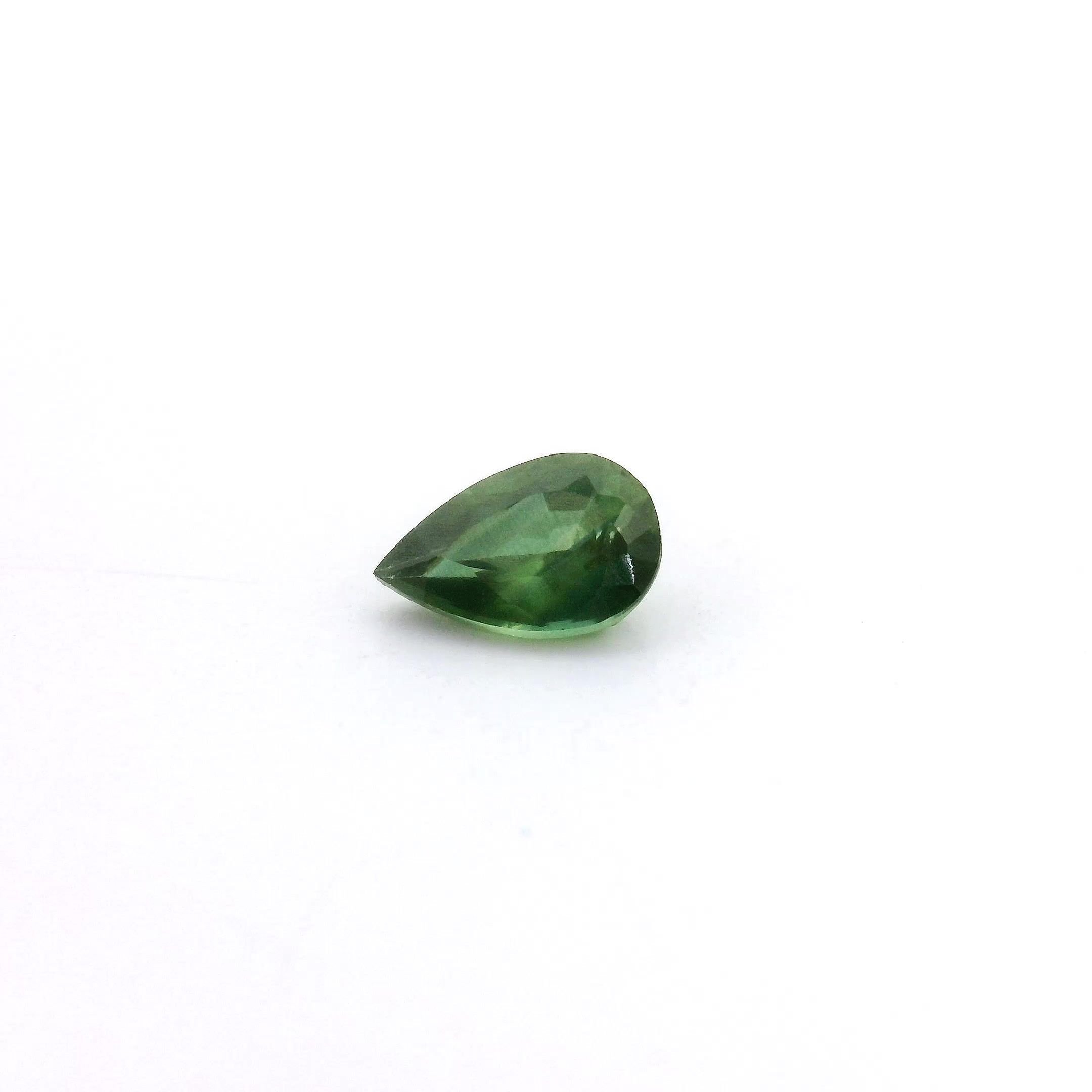 0.43 Carat Green Pear Sapphire