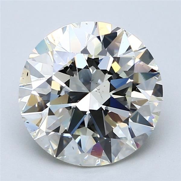 4.01ct K SI1 Rare Carat Ideal Cut Round Diamond