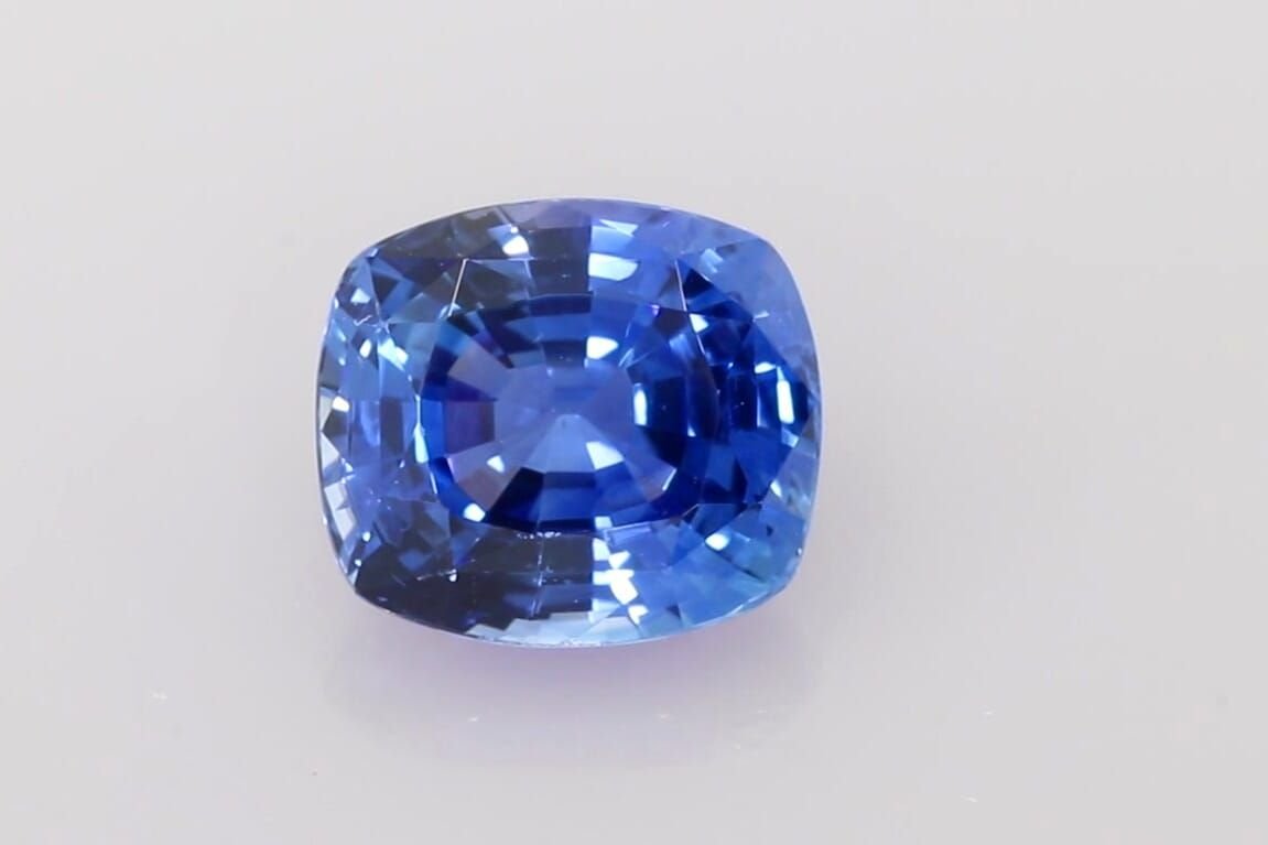 3.36 Carat Blue Cushion Sapphire
