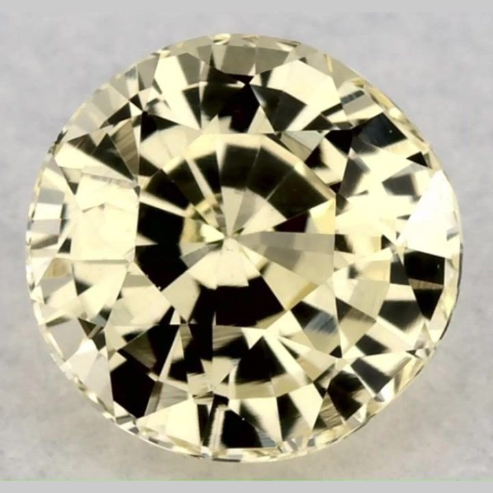 0.89 Carat Yellow Round Sapphire