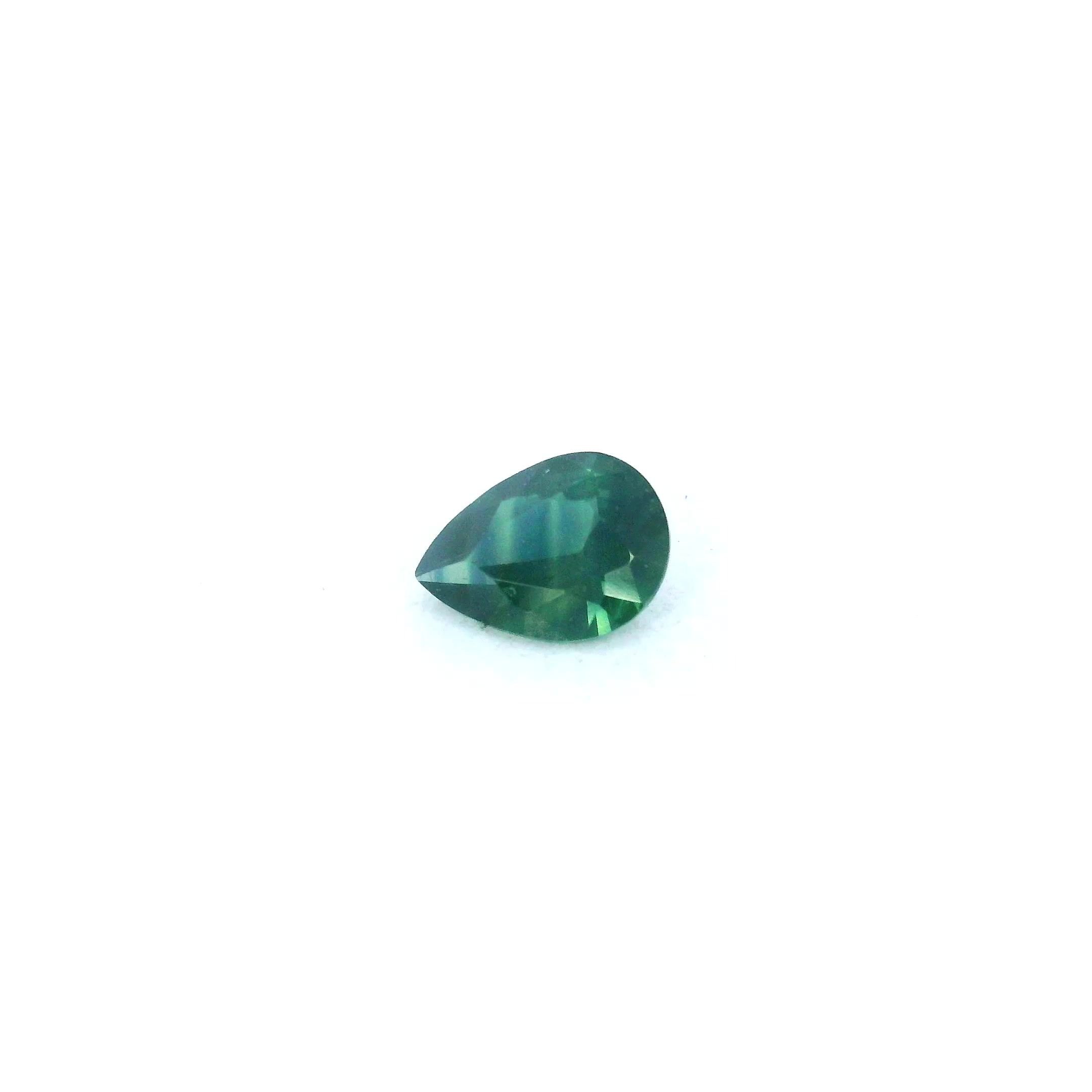 0.55 Carat Green Pear Sapphire