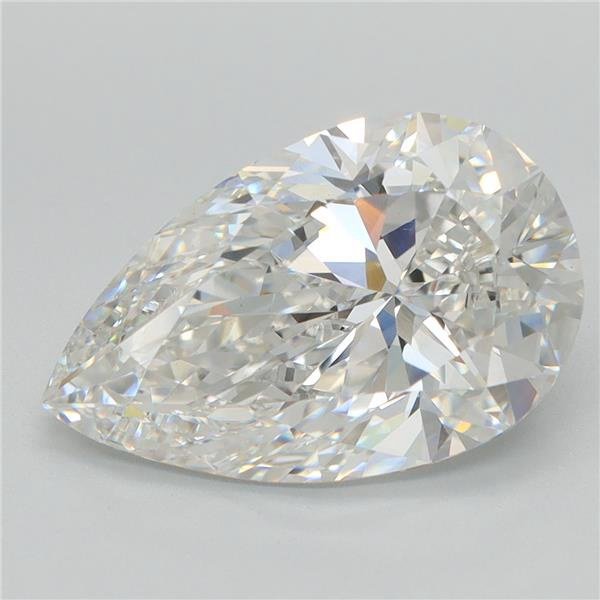 4.05ct F VS1 Rare Carat Ideal Cut Pear Lab Grown Diamond