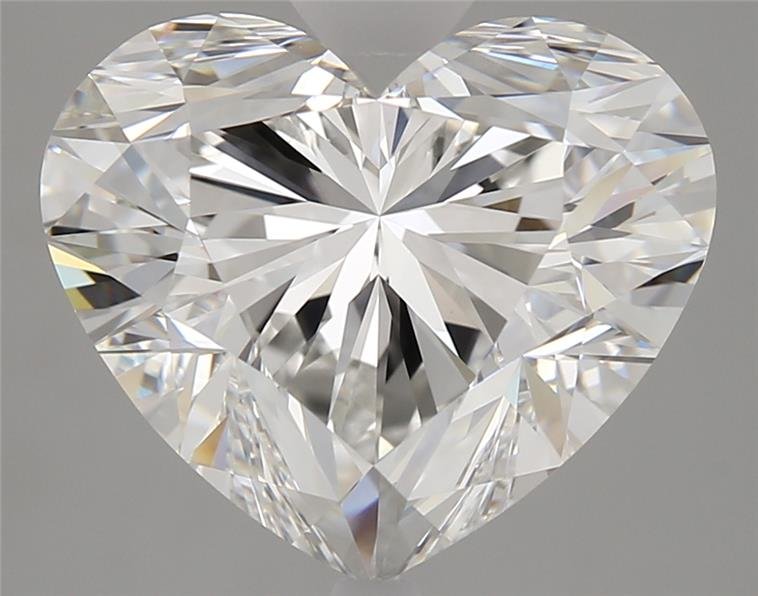 5.06ct F VVS2 Rare Carat Ideal Cut Heart Diamond