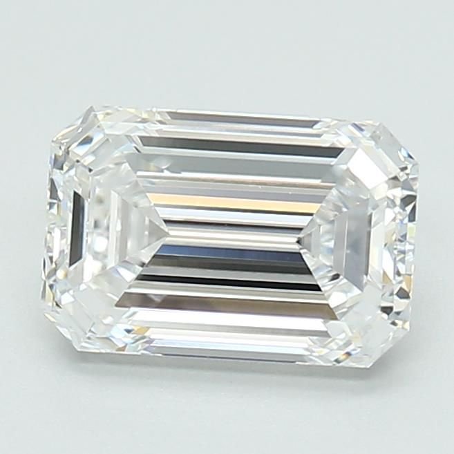 1.59ct D VVS1 Rare Carat Ideal Cut Emerald Lab Grown Diamond