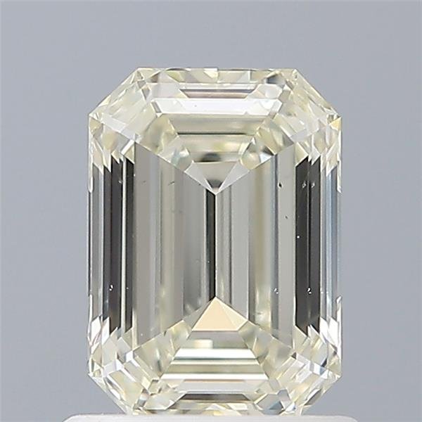 0.91ct K SI1 Rare Carat Ideal Cut Emerald Diamond