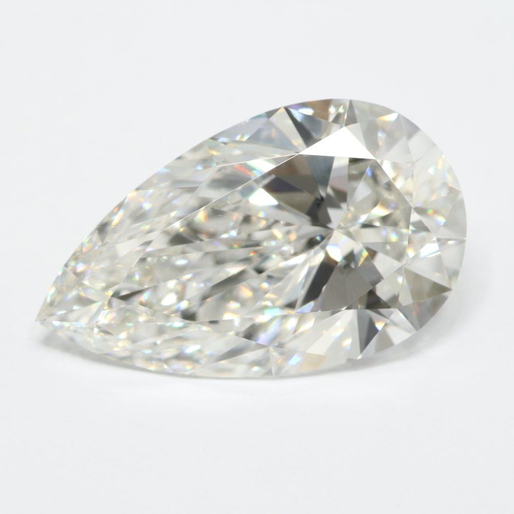 3.48ct F VS1 Rare Carat Ideal Cut Pear Lab Grown Diamond