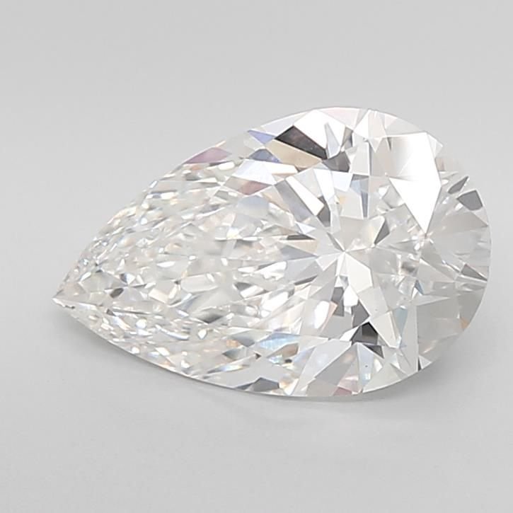 3.09ct F VS1 Rare Carat Ideal Cut Pear Lab Grown Diamond