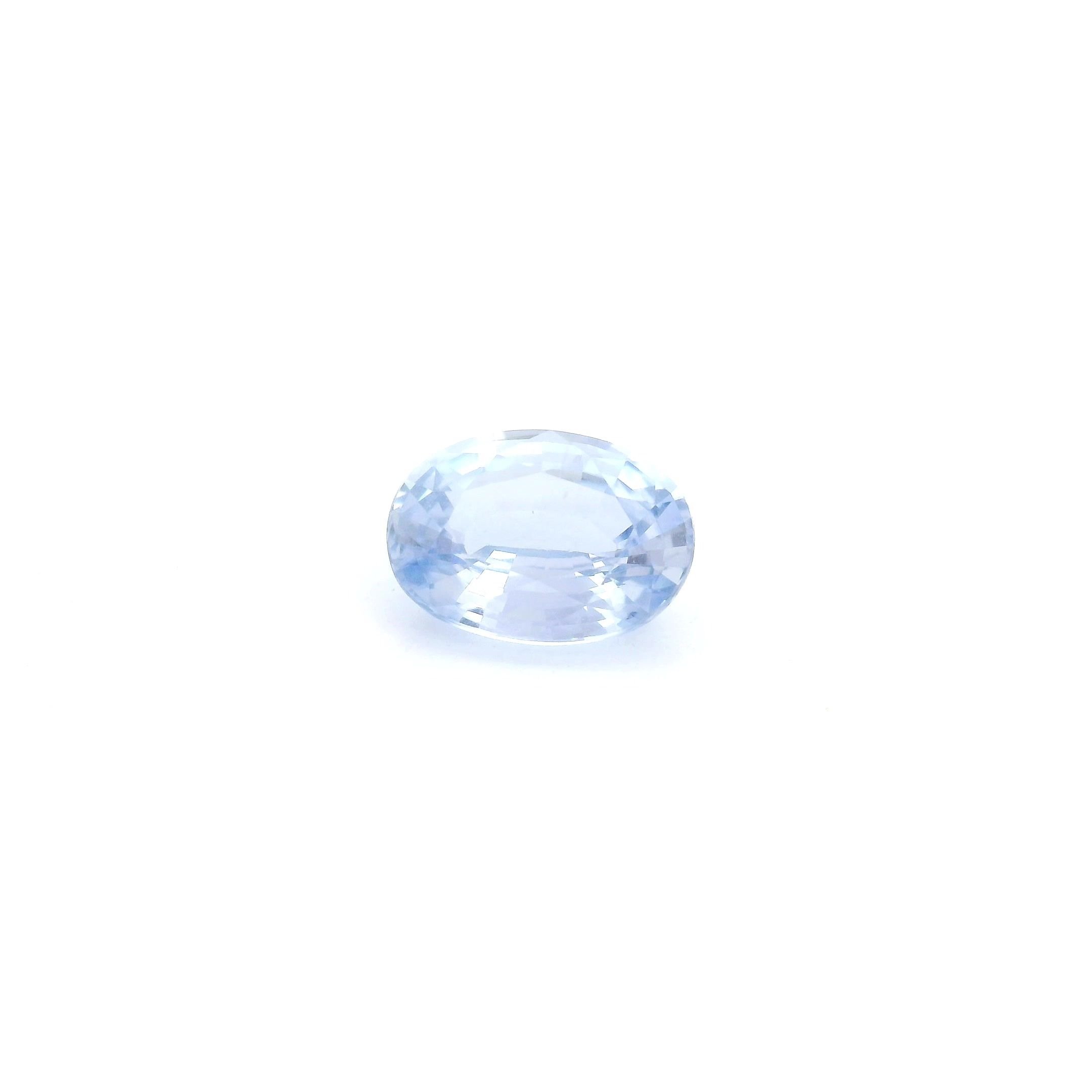 0.98 Carat Light Blue Oval Sapphire
