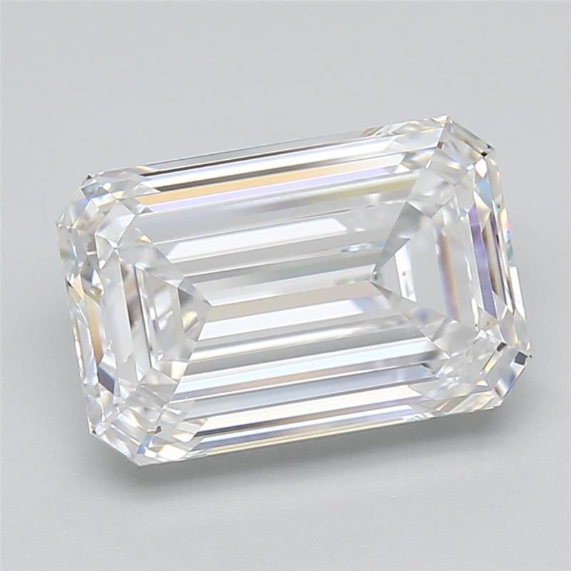 6.03ct D VS1 Rare Carat Ideal Cut Emerald Lab Grown Diamond